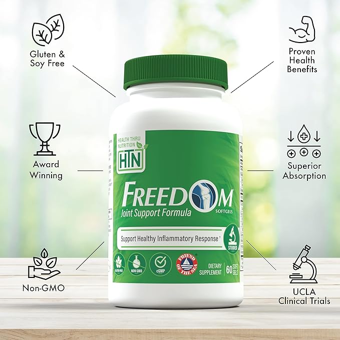 Health Thru Nutrition Freedom Complex Supplement | Clinically Studied &amp Award Winning Formula | Non-GMO (Pack of 60)