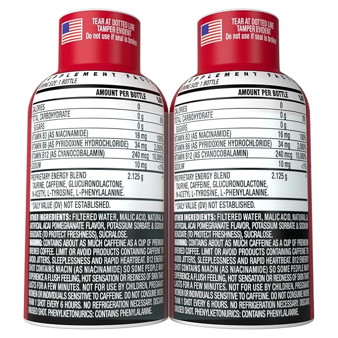 Stacker 2 Vitamin B Complex B12 B6 B3 Liquid Energy Shots - Vegansafe &amp Vegan Cyanocobalamin 10000% DRV - B-6 Pyridoxine 40mg - B3 Niacinamide (Niacin) 20mg - BASED BOX Bundle Pack (2oz Pack of