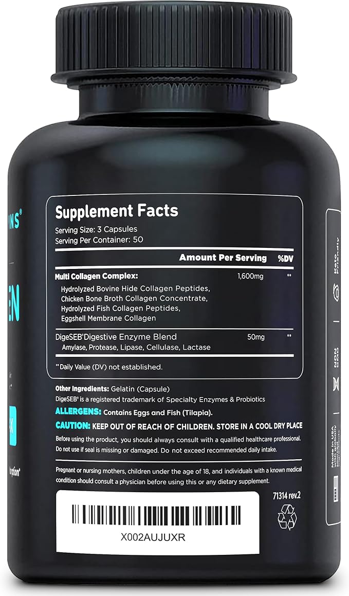 Vital Vitamins Multi Collagen Pills (150 ct) + Brain Booster Plus (60 ct)