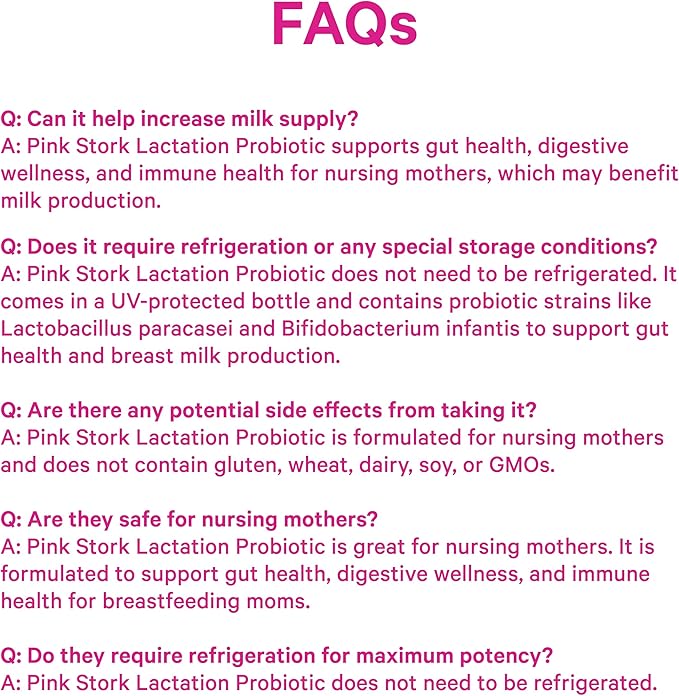 Pink Stork Lactation Probiotic - 30 Billion CFUs Multi Strain Postnatal Probiotics for Breastfeeding Women - Support Breast Milk &amp Gut Health Postpartum Essentials Mint Essence 30 Capsules