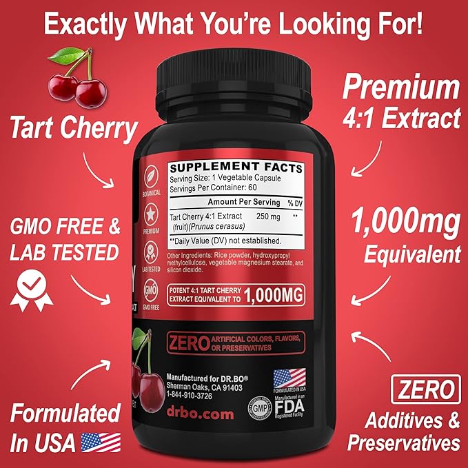 Glucosamine Chondroitin MSM Turmeric &amp Tart Cherry - Joint Health Supplement Knee Bone &amp Joints Purge Uric Acid Cleanse Flush Antioxidant Pills - Joint Support Pills &amp Tart Cherry Extract
