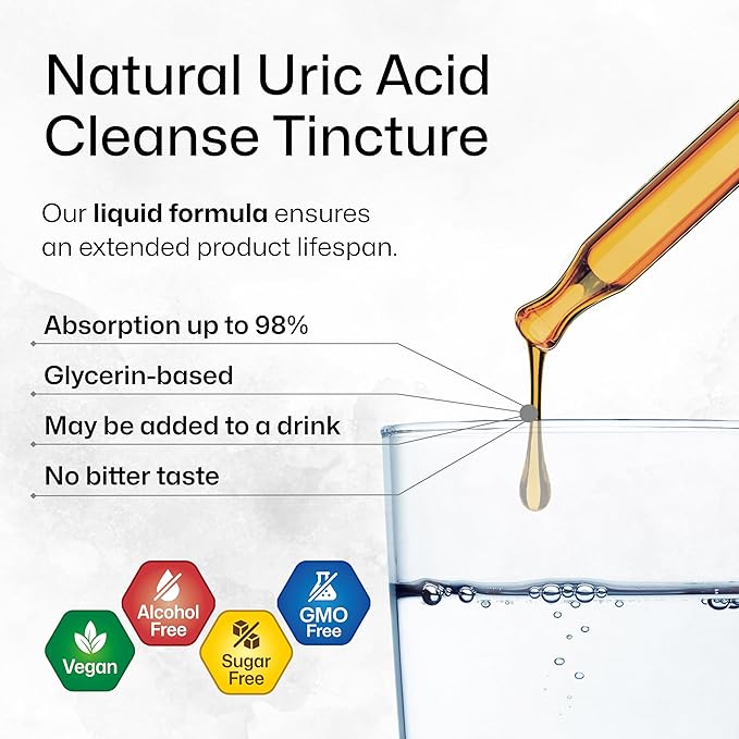 BIO KRAUTER Uric Acid Tincture 4 Fl. Oz. &amp Stone Breaker 60 Gummies.