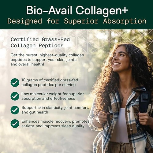 Adapt Naturals by Chris KRESSER Bio-Avail Collagen+ Grass Fed Collagen Peptides Optimized for Superior Absorption Naturally-Sourced Bio-Avail Collagen Supplements for Women and Men 30 Day Supply