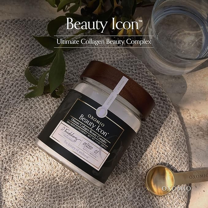 Beauty Icon Marine Collagen Peptides Powder Marine Collagen Powder for Healthier Hair Skin and Nails Collagen Beauty Complex 10.8 Grams per Serving 7.4 Oz Original Glass Bottle