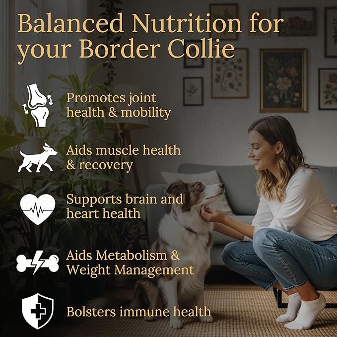 Border Collie Multivitamins 90 Count Made in The USA with Real Bacon