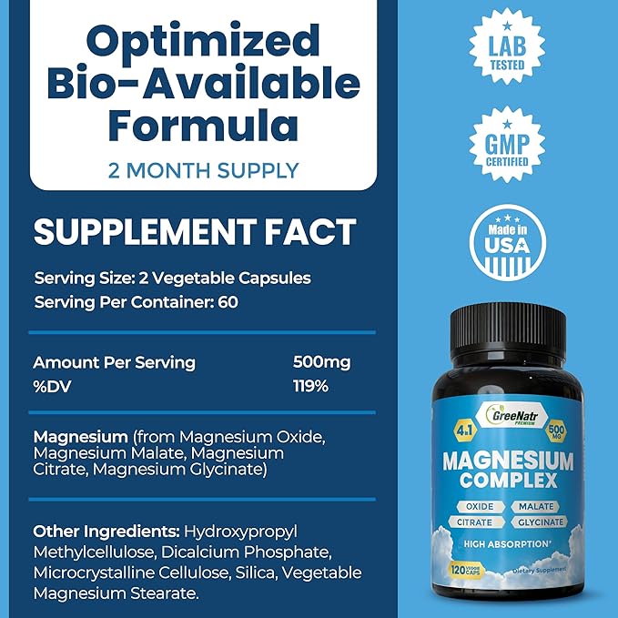 2-Pack Ginseng &amp Ginkgo Biloba Plus Magnesium Complex for Energy Boost and Support Muscle Function and Sleep