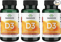Swanson Vitamin D3 5000 IU Bone Immune and Heart Health Supplement for Sun-Deprived Adults Seeking Bone Immune and Heart Support - 125 mcg Cholecalciferol (250 Softgels 3 Pack)