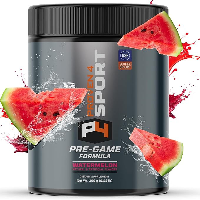Pre Workout Powder for Men and Women with Creatine and Beta Alanine NSF Certified Supplements for a Clean Preworkout 30 Servings (Watermelon)