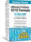 Natural Factors Ultimate Probiotic 12/12 Formula - Digestive Health Support Supplement with Probiotics - Immunity &amp Gut Health Support Supplement - 120 Vegetarian Capsules (120 Servings)