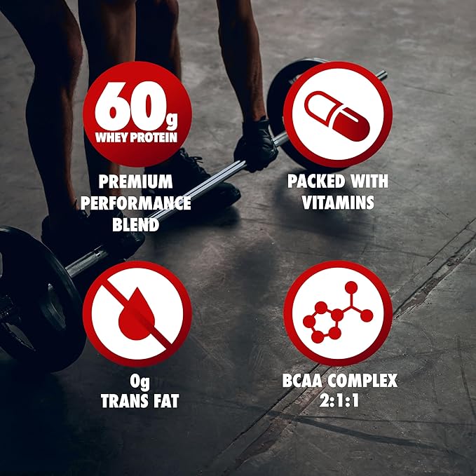 Protein Cookies N Cream 60g Whey Protein BCAA Complex 26 Vitamins &amp Minerals Gluten Free 1.5 LB