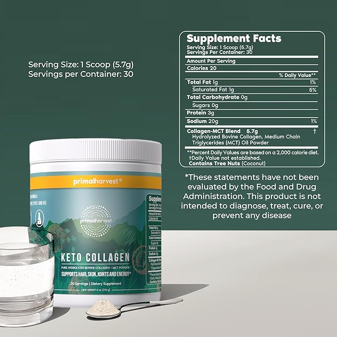 Primal Harvest Daily Two-Step Routine | Ashwagandha + Keto Collagen | 2 Pack | 30 Day Supply