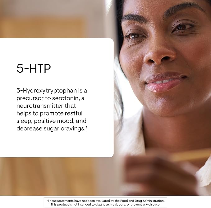 THORNE - 5-HTP - Contains Vitamin B6 - Serotonin Support for Sleep &amp Stress Management* - 5-Hydroxytryptophan Supplement - Third-Party Certified - Gluten Dairy &amp Soy-Free - 90 Capsules