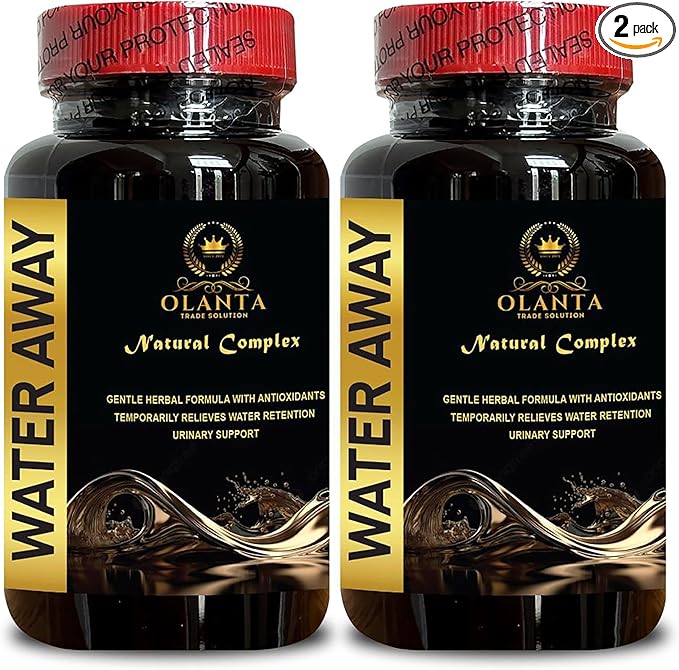 Generic Natural Water Away Pills - Fast Acting Pills for Women and Men Water Retention Relief Water Pills Water Retention Water Diet Pills Milk Thistle Cranberry - 2 Bottles