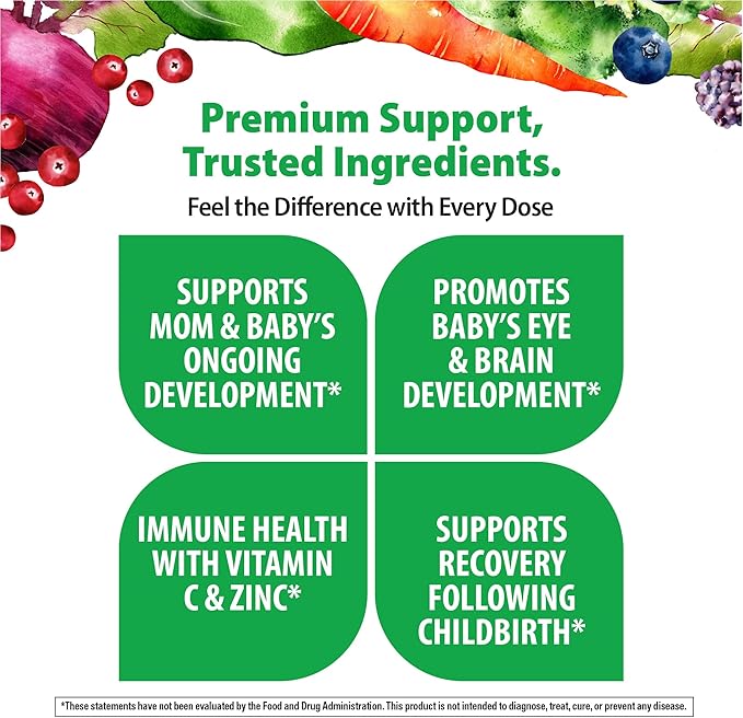 Rainbow Light Postnatal Multivitamin for Women | 120 Capsules | Supports Mom’s Health &amp Baby’s Development Plus Immune Health with Vitamin C and Zinc | Superfoods Blend &amp Probiotics