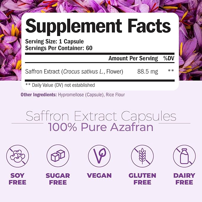 Saffron Mood &amp Eye Support + Turmeric Curcumin – Antioxidant Joint &amp Cognitive Wellness Bundle