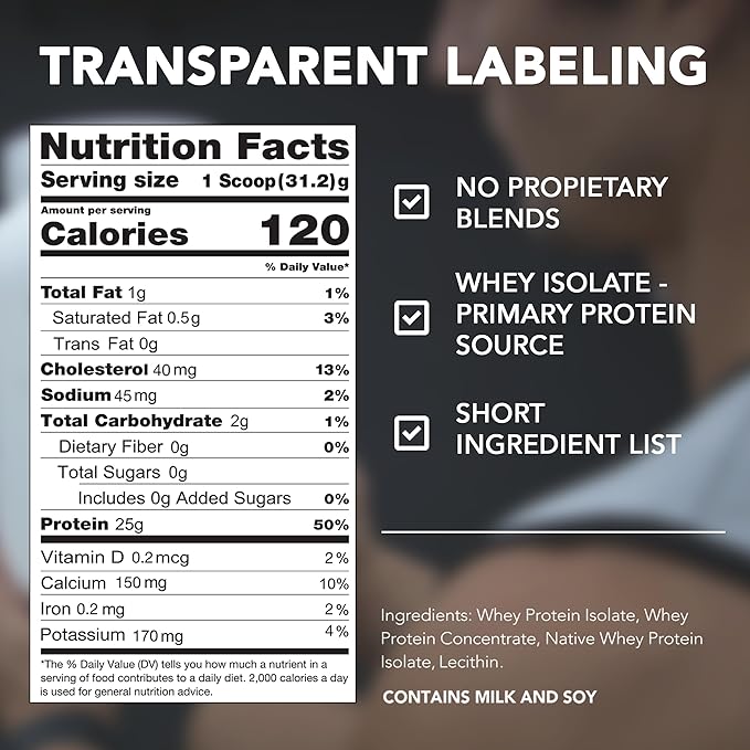 RIVAL NUTRITION Clean Rival Whey – 2LB Unflavored – 100% Whey Protein Powder Whey Isolate Primary Source | 25g Protein Muscle Gain/Recovery | All Natural No Artificial Ingredients - 29 Servings