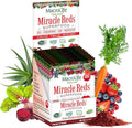 MacroLife Naturals Miracle Reds Superfood Powder 19 Blended Fruit &amp Berry Polyphenols Enzymes Probiotics &amp Antioxidants Supplement - Raw Non-GMO &amp Vegan Whole Food Vitamins - 12 Packet Ser