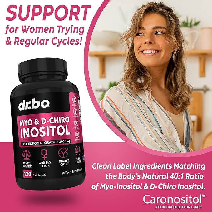 Myo-Inositol &amp D-Chiro Inositol &amp Colon Cleanser Detox - 15 Day Colon Cleanse Detox for Digestion Gut Health - Supplements for Women &amp Support Female Health
