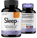 Sandhu's Sleep 60 Capsules –Non-Habit Forming 5-in-1 Sleep Aid Supplement with Melatonin Magnesium GABA L-Theanine &amp 5-HTP