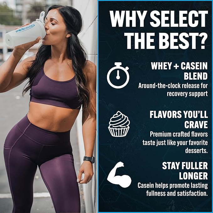 PEScience Select Multi-Purpose Unflavored Protein Powder Low Carb Keto Friendly Gluten Free Whey &amp Casein Protein Flour for Baking and Smoothies 27 Servings