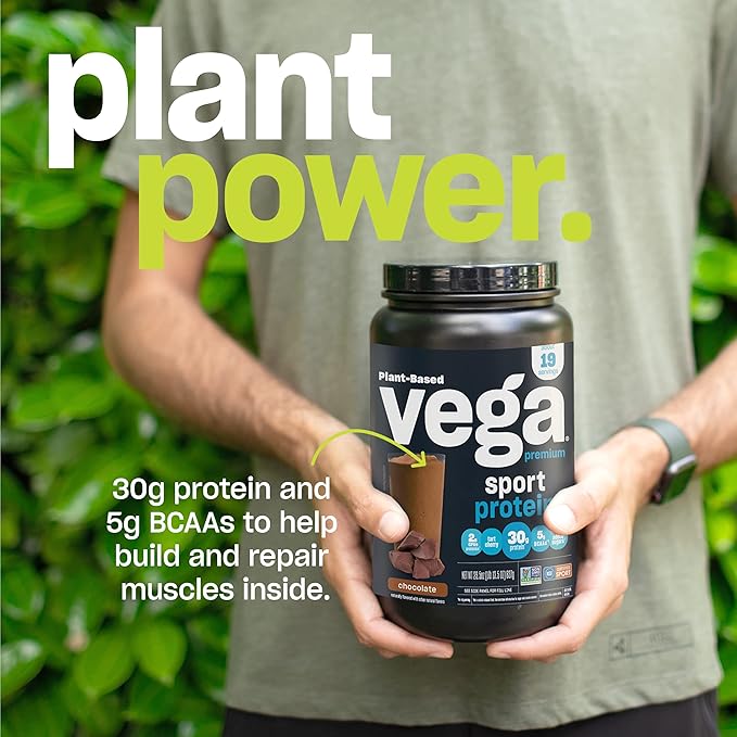 Vega Premium Sport Vegan Protein Powder Mocha (19 Servings) 30g Plant Based Protein 5g BCAAs Low Carb Keto Dairy Free Gluten Free Non GMO Pea Protein for Women and Men 1.7 lbs (Pack of 12)
