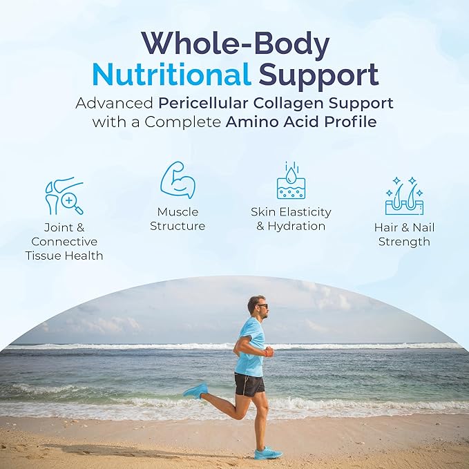 CollaGenesis™ – 25g Protein Marine Collagen Peptides MSM &amp Hyaluronic Acid Complete Amino Acid Profile Vitamins &amp Minerals Collagen Support Cofactors – Synergy Blend – Unflavored