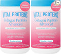Vital Proteins Collagen Peptides Advanced Hydrolyzed Peptides with Hyaluronic Acid and Vitamin C - Strawberry Lemon Flavor Powder 10.5oz (Pack of 2)