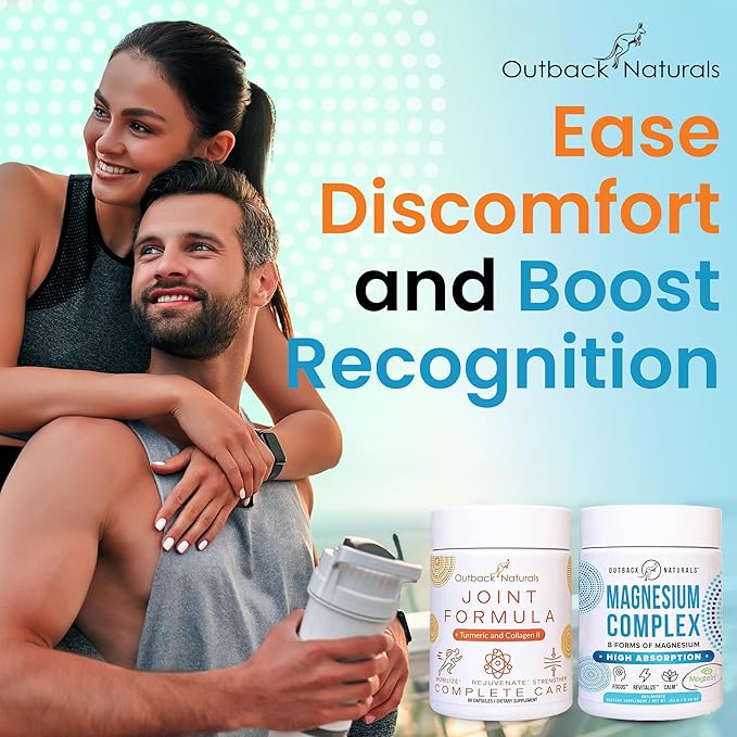 Magnesium Complex Powder &amp Enhanced Joint Relief Formula Bundle – 8 Types of Magnesium Collagen Turmeric Vitamin C for Joint &amp Bone Health Knee Muscle