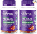 New Chapter Organic Fiber Gummies for Adults &amp Kids (Age 4+) Plant-Based Prebiotic Fiber for Digestive Health Vegan Non-GMO USDA Organic Gluten Free Citrus-Berry Flavored 60 ct (Pack of 2)