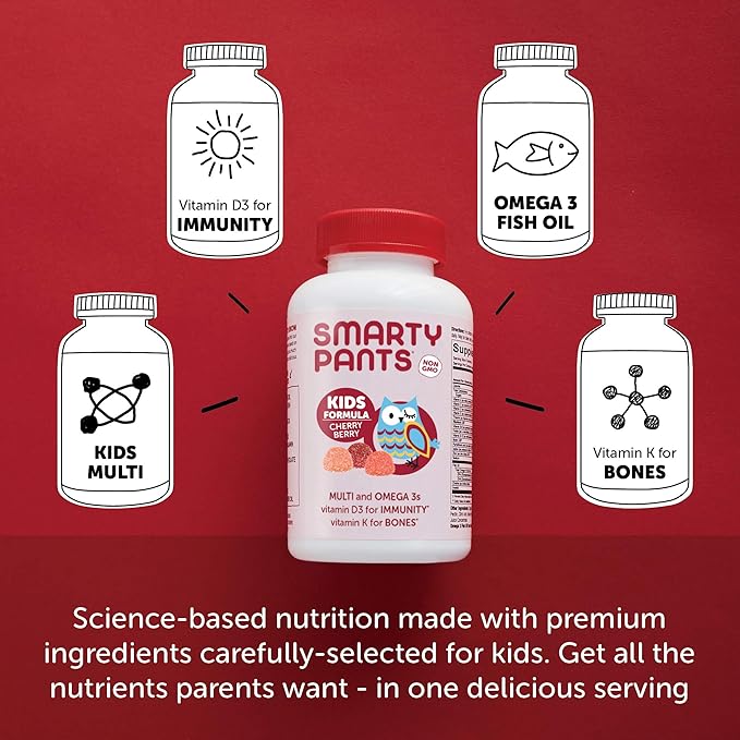 SmartyPants Kids Multivitamin Gummies &amp Women's Multivitamin Gummies: Omega 3 Fish Oil (EPA/DHA) Methylfolate