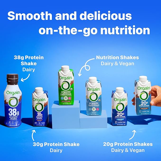 Orgain 30g High Protein Shake Dairy Isolate Milk Protein Vanilla Bean 5g BCAAs 1g Sugar per Serving Meal Replacement Ready to Drink Keto Friendly Gluten-Free 11 Fl Oz 12 Bottles