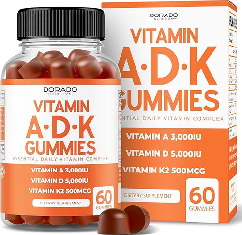 ADK Gummies Vitamin D3 K2 (60 Gummies) Sugar Free Vitamin D3 K2 - Supplement with D &amp K - 10 Vegan Supplement - Berberine Gummies with Ceylon Cinnamon for Adult - Non GMO &amp Made in USA