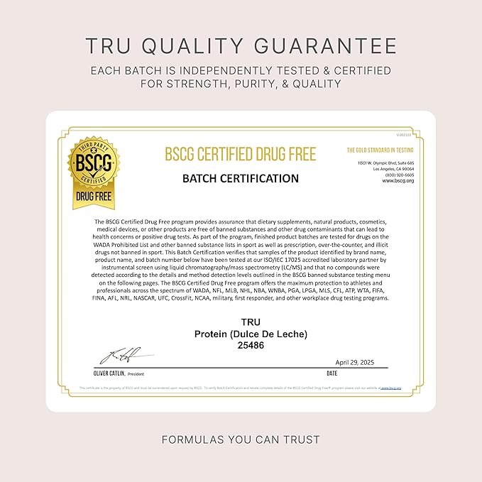 TRU Supplements Plant Based Protein Powder BCAA EAA 20g Vegan Brown Rice &amp Pea Protein 100 Calories 27 Vitamins No Artificial Flavors 25 Servings (Natural Chocolate Cream)