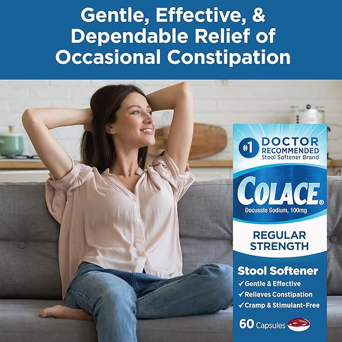 Feosol Complete Iron Supplement 30 Count and Colace Stool Softener 60 Count Bundle