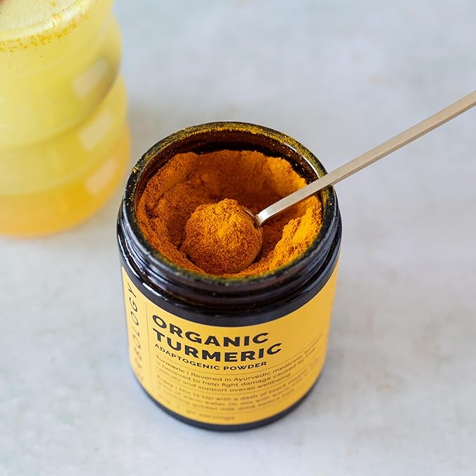Erbology Organic Turmeric Powder 3.2 oz - 90 Servings - 5.5% Curcumin - No Additives or Preservatives - Sustainably Sourced Straight from Farm in India - Vegan - GMO-Free