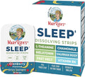Sleep Dissolving Strips by MaryRuth's | L Theanine | Chamomile Flower | Melatonin 5mg | Valerian Root | Vitamin B6 | Sugar Free | Cranberry Flavor | Vegan | Gluten Free | Dairy Free | 30 Count