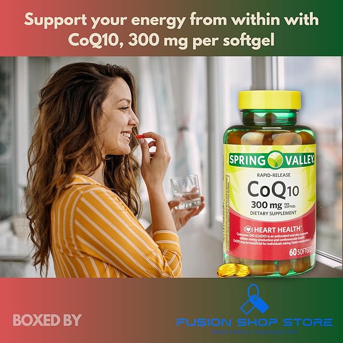 C0q10 300mg Rapid Release- 60 softgels (Pack of 1) Boxed by Fusion Shop Store