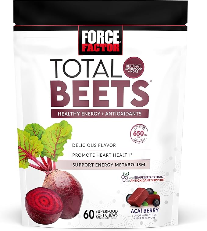 Force Factor Total Beets Soft Chews 60 Chews &amp Better Turmeric Joint Support Supplement 60 Soft Chews