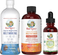 MaryRuth's Morning Multivitamin +Hair Growth (Peach Mango 15oz) Nighttime Multimineral (Coconut 15oz) &amp Probiotic Drops (2oz) | Vegan Vitamins for Beauty Bedtime &amp Wellness | Non-GMO