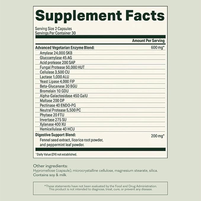 Enzyme 365 Advanced Digestive Enzymes Supplement with 17 Enzymes &amp Soothing Herbs | Supports Digestion Reduces Bloating &amp Gas Boosts Nutrient Absorption &amp Energy | 30 Servings