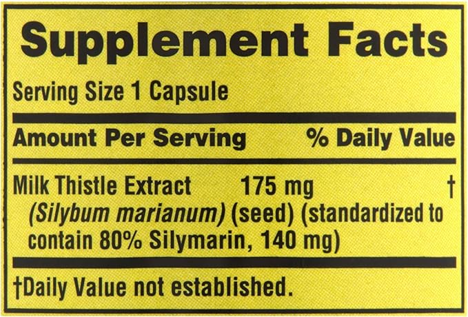 Spring Valley Milk Thistle Extract 175 mg 90 Capsules – Standardized Herbal Supplement with Silymarin Set by Basket Goods