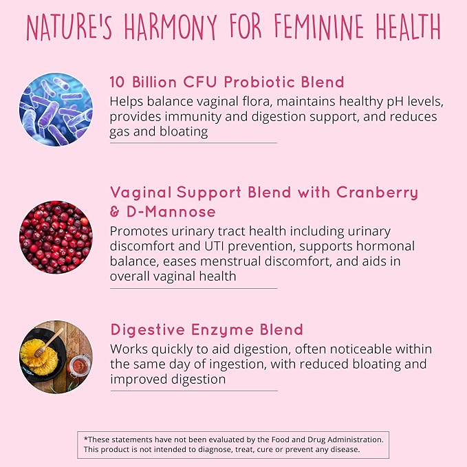 Happy Healthy Hippie Vaginal Probiotics for Women &amp Organic Ashwagandha