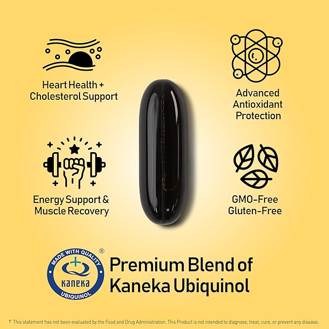 NANOWELL HeartOn Active CoQ10 Kaneka Ubiquinol 100 Plus Heart Health Supplemen - 30 Softgels X 3 Boxes for 3 Months (90 Count)