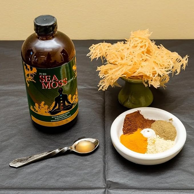 Sea Moss Tonic | Overall Body Enhancement &amp Wellbeing Support | Natural Herbal Supplement | 32 fl oz