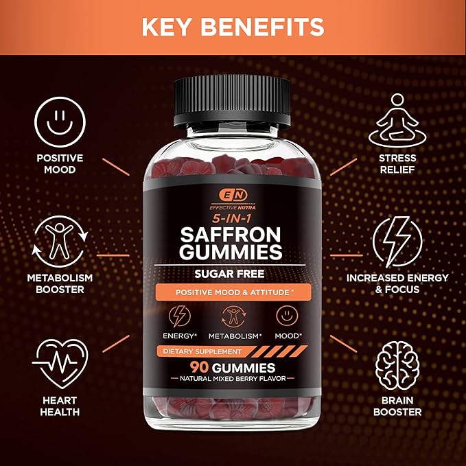 EFFECTIVE NUTRA Ashwagandha Gummies &amp Saffron Gummies