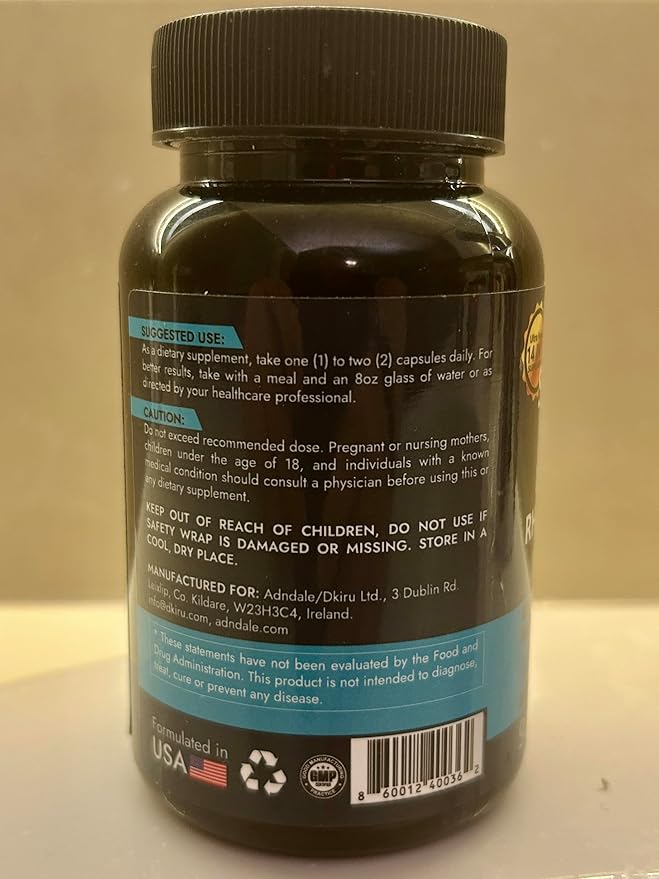 Adndale Sea Moss Capsules - Sea Moss Blend with Shilajit Lion's Mane Rhodiola &amp CoQ10-90 Count