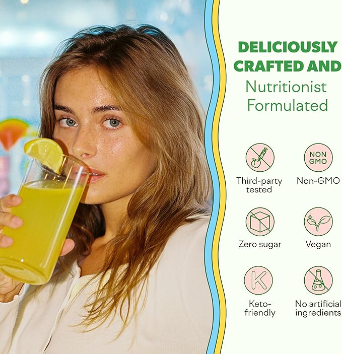 Feel Goods Gut Guardian Gut Health Powder Packets - Probiotic Fiber Powder with Prebiotics &amp L Glutamine for Digestive Health Bloating Relief &amp Digestion Support - Zero Sugar &amp Organic F