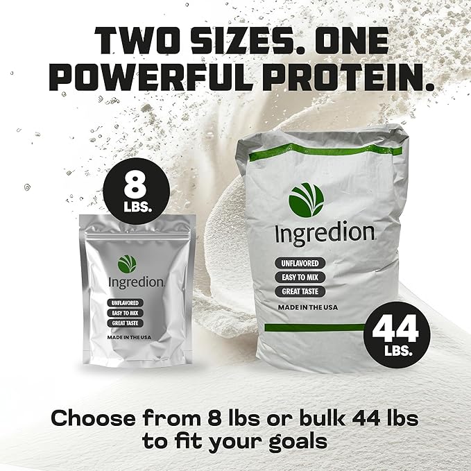 Pea Protein Powder – 44 lb Plant-Based Protein – Isolate Powder for Beverages Snacks Shakes – Clean Unflavored Taste – Diet-Friendly and Easy to Digest – Resealable Pouch