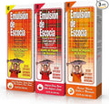Emulsion de Escocia Cod Liver Oil Liquid for Kids – Cherry Orange &amp Strawberry Banana – Omega 3 Vitamins A D E &amp B1 – Dietary Supplement – 6.5 Fl Oz | 3-Pack