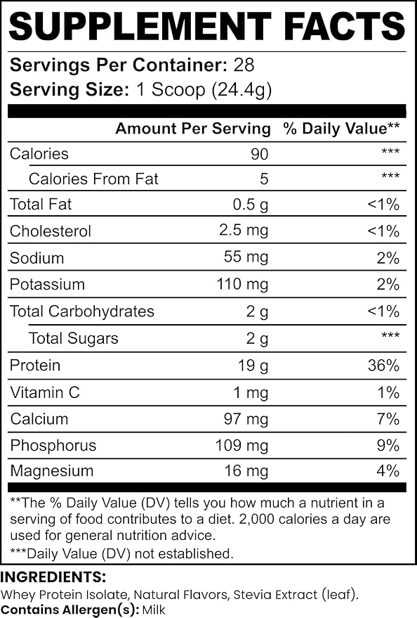 Pure3 100% Whey Protein Isolate (Vanilla)
